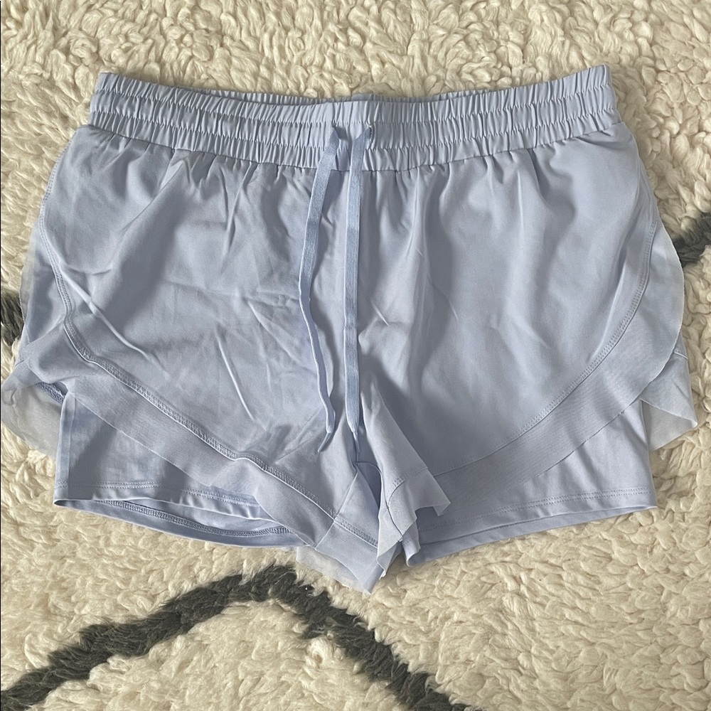 RBX Women's Athletic Shorts in Soft Blue